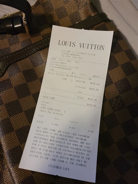 lv hong kong receipt|hong kong louis vuitton.